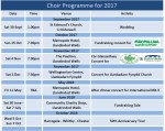 2017 Choir Diary