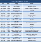 BMVC 2015 Choir&nbsp;Programme
