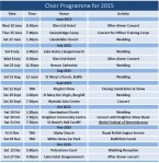 BMVC 2015 Choir&nbsp;Programme