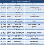 BMVC 2015 Choir&nbsp;Programme