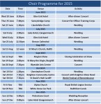 BMVC 2015 Choir&nbsp;Programme