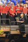 St Davids Concert – Luned receiving flowers from Megan&nbsp;(2)