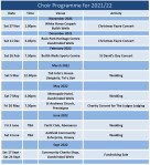 Choir Events Diary 2021&nbsp;22